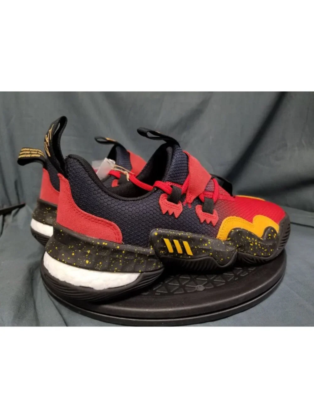 Adidas Trae Young 1 Atlanta Hawks Black/Red/Yellow GY3772 Mens Size 8 NEW NO BOX